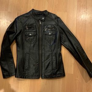 Black Faux leather Apt 9 jacket.